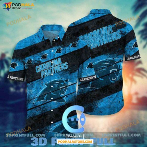 NFL Carolina Panthers Hawaiian Shirt 3D For Women Men