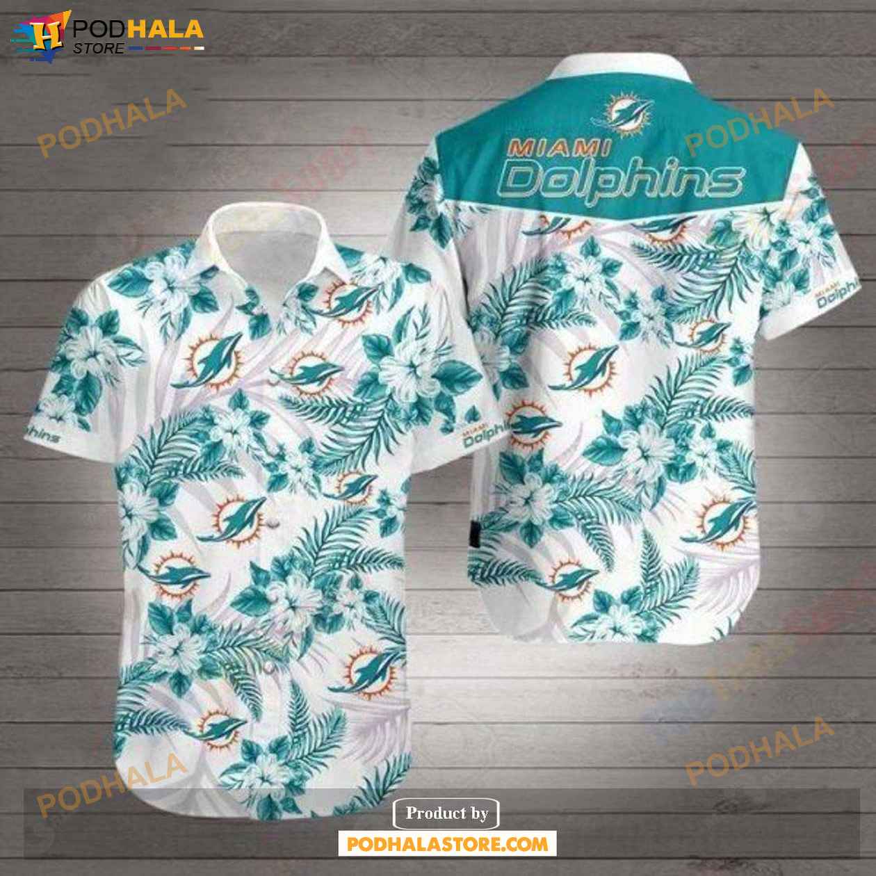 NFL Miami Dolphins Hawaiian All Over Print Shirt NFL Miami Dolphins Hawaiian All Over Print Shirt