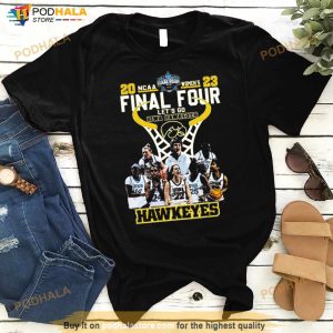 Ncaa Final Four Women's Let's Go Iowa Hawkeyes 2023 Team Member Signatures Shirt 2