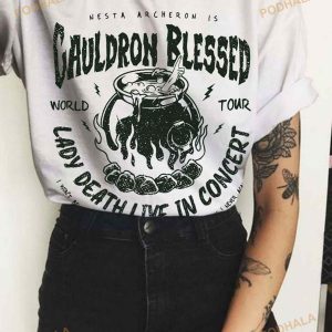 Nesta Archeron Acotar Cauldron Blessed Lady Death Band Tshirt