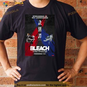 New Key Visual Ichigo Kurosaki Vs Uryu Ishida Bleach Thousand Year Blood War 2023 Movie T Shirt 3