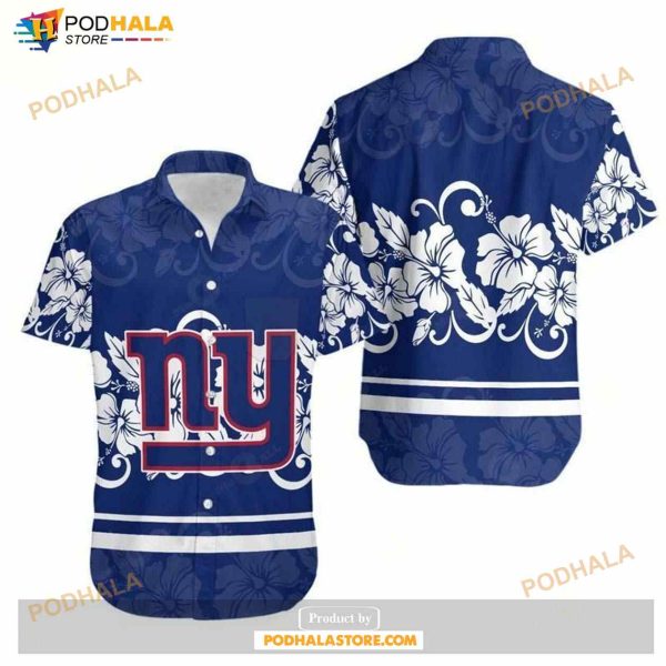 New York Giants Hibiscus Flowers Hawaii Shirt Summer Collections