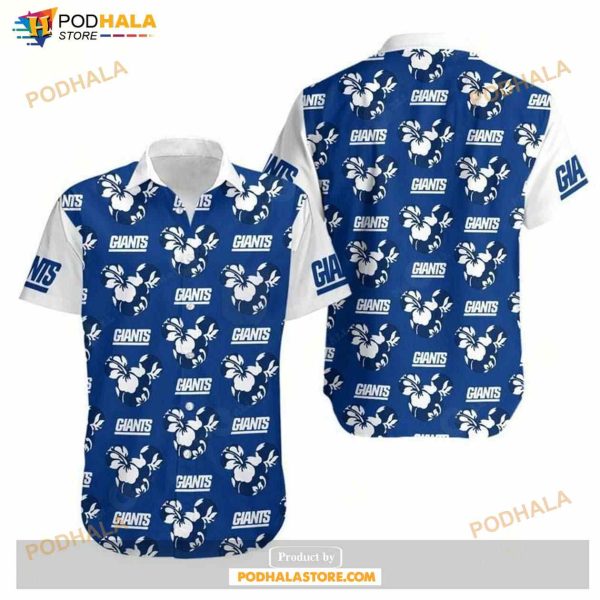 New York Giants Mickey Mickey And Flowers Hawaii Shirt Summer Collections