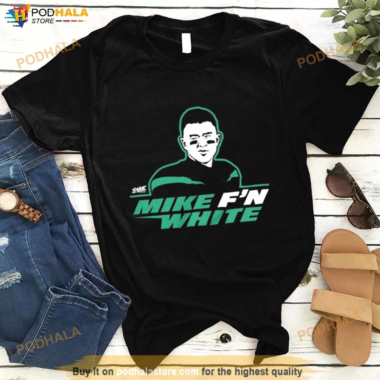 Mike F'N White T-Shirt New York Jets