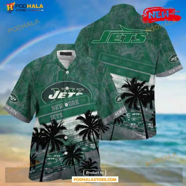 New York Jets NFL Palm Tree Pattern  Hawaiian Shirt, Tropical Shirt