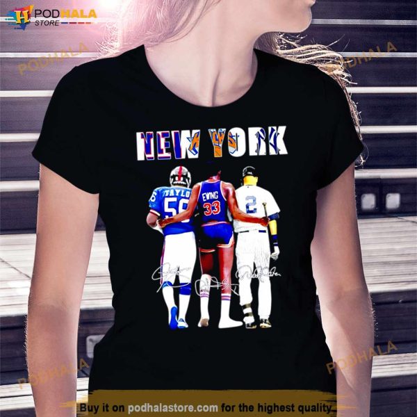 New York Jonathan Taylor Patrick Ewing and Derek Jeter’s signature Shirt