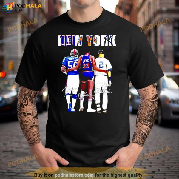 New York Jonathan Taylor Patrick Ewing and Derek Jeter’s signature Shirt