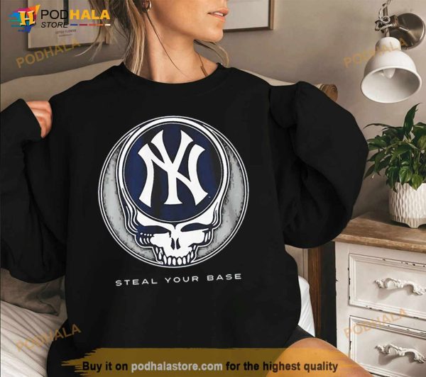 New York Yankees Grateful Dead Steal Your Base Shirt