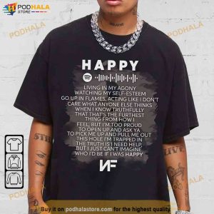 NF Happy Rap Shirt, NF With Spotify Code Graphic Shirt For Fans