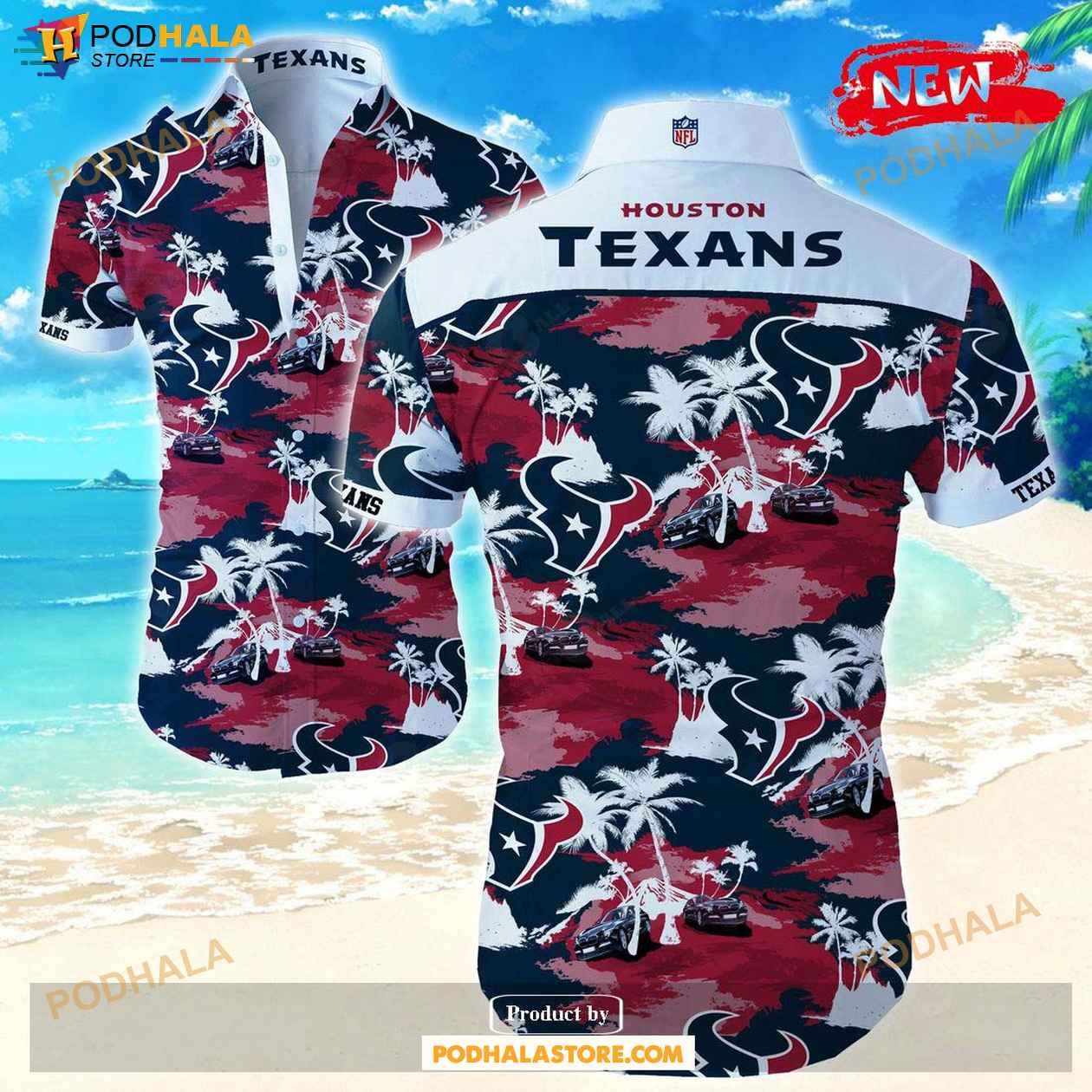 NFL Houston Texans Tropical Summer Hawaiian Shirt, Tropical Shirt