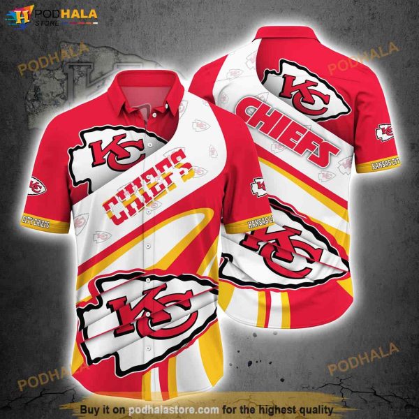 NFL Kansas City Chiefs Logo Hawaiian Shirt, Gift For Football NFL Fans