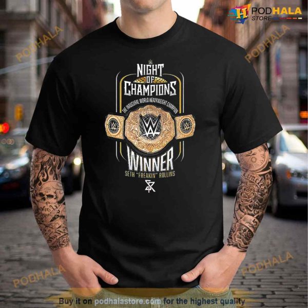Night Of Champions The Inaugural World Heavyweight Champion Winner Seth Freakin Rollins Shirt