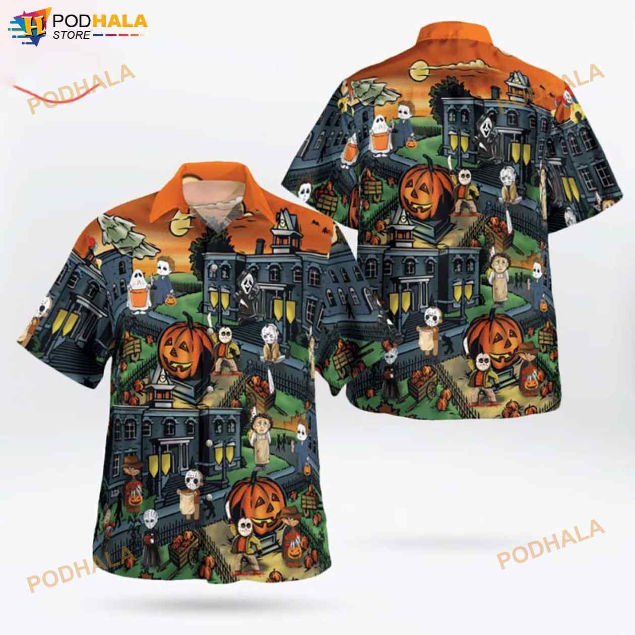 Nightmare Halloween Town 3D Funny Hawaiian Shirt Nightmare Halloween Town 3D Funny Hawaiian Shirt