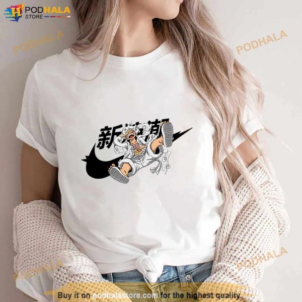 Nike Logo Luffy Gear 5 X Japanese Brand Shirt