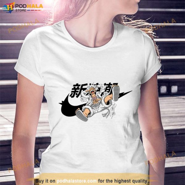 Nike Logo Luffy Gear 5 X Japanese Brand Shirt