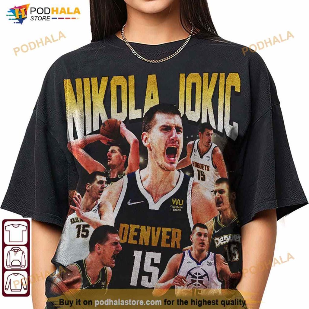 Nikola Jokic 90s Vintage, Nikola Jokic Bootleg Shirt, Nikola Jokic ...