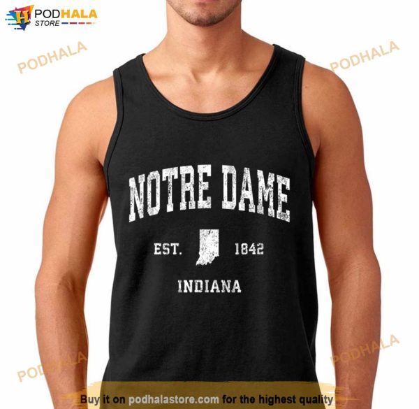 Notre Dame Indiana IN Vintage Athletic Sports Design T Shirt