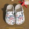 Nurse Beautiful Life Flowers Clogs Nursing Life Crocs