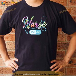 Nurse Est 2023 RN Nursing School Graduation Graduate Shirt