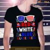 Nurse red white and blue Nurse crew Shirt