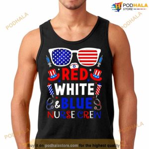 Nurse Red White And Blue Nurse Crew Shirt 3