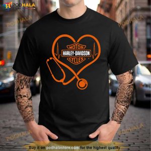 Nurse Stethoscope Motor Harley Davidson Shirt