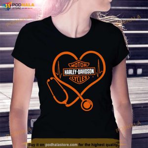 Nurse Stethoscope Motor Harley Davidson Shirt 3