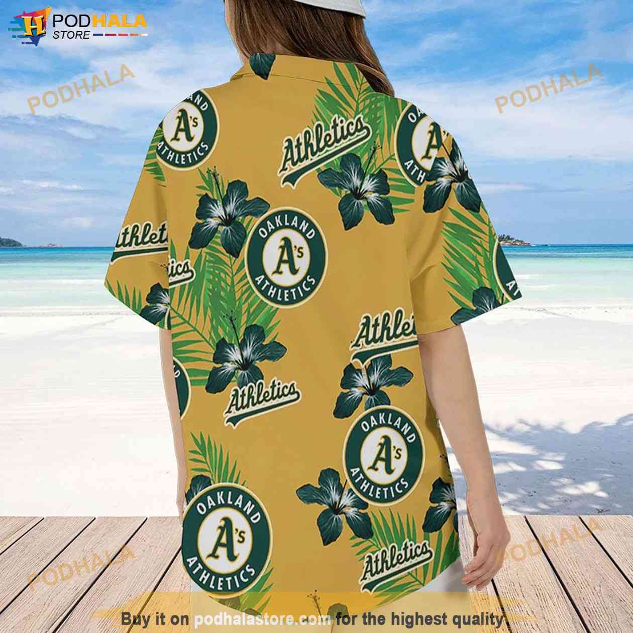 Oakland A's Hawaiian Shirt Hibiscus Flower Pattern, Vacation Gift MLB Fans  - Bring Your Ideas, Thoughts And Imaginations Into Reality Today