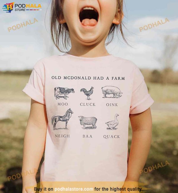Old McDonald Had a Farm Kids Retro Youth Shirt For Kids
