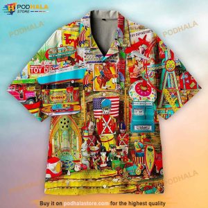 Old Toy Collections Vintage Funny Hawaiian Shirt, Aloha Shirt