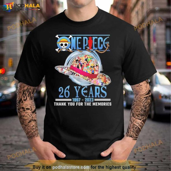 One Piece 26 Years 1997 2023 Thank You For The Memories Signatures 2023 Shirt