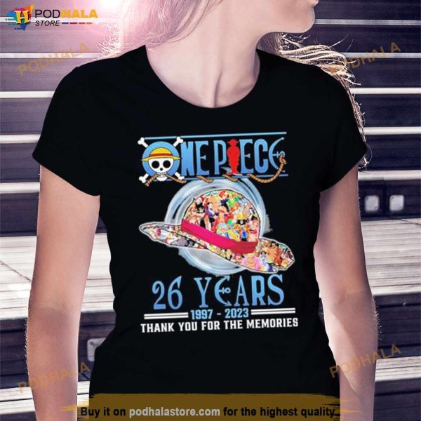 One Piece 26 Years 1997 2023 Thank You For The Memories Signatures 2023 Shirt