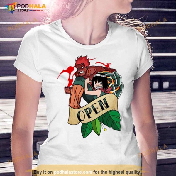 Open Anime Naruto Shippuden Might Guy Shirt