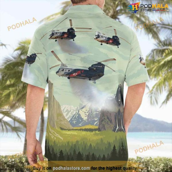 Orange County Fire Boeing Ch-47 Chinook Aloha Hawaiian Shirt