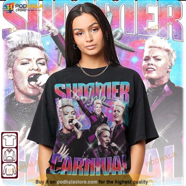 P!NK 90s Vintage Bootleg Shirt, Summer Carnival Tour Gift For Fans