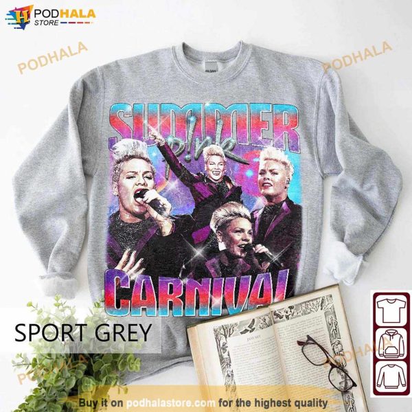 P!NK 90s Vintage Bootleg Shirt, Summer Carnival Tour Gift For Fans