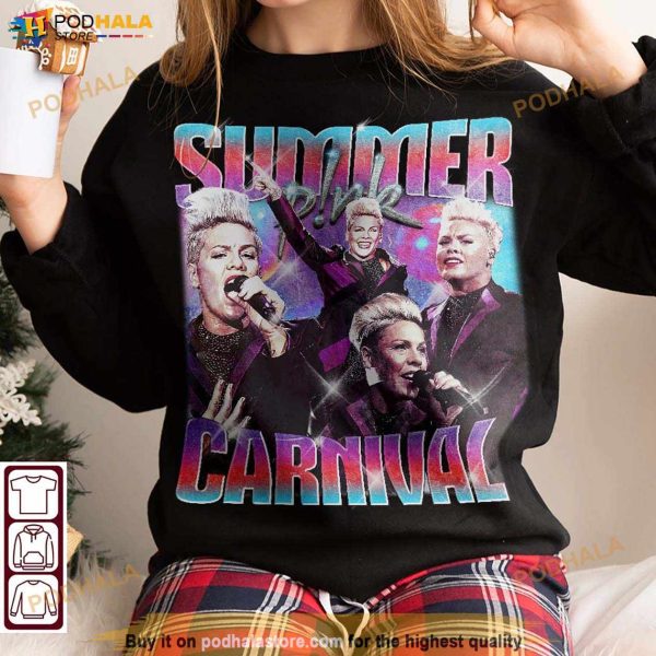 P!NK 90s Vintage Bootleg Shirt, Summer Carnival Tour Gift For Fans