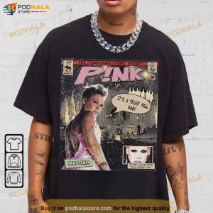 P!Nk Comic Shirt Sweatshirt 90s Vintage P!Nk Trustfall World Tour Album Merch 2