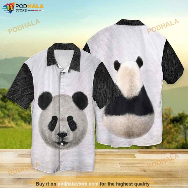 Panda Face Funny Hawaiian Shirt, Aloha Shirt