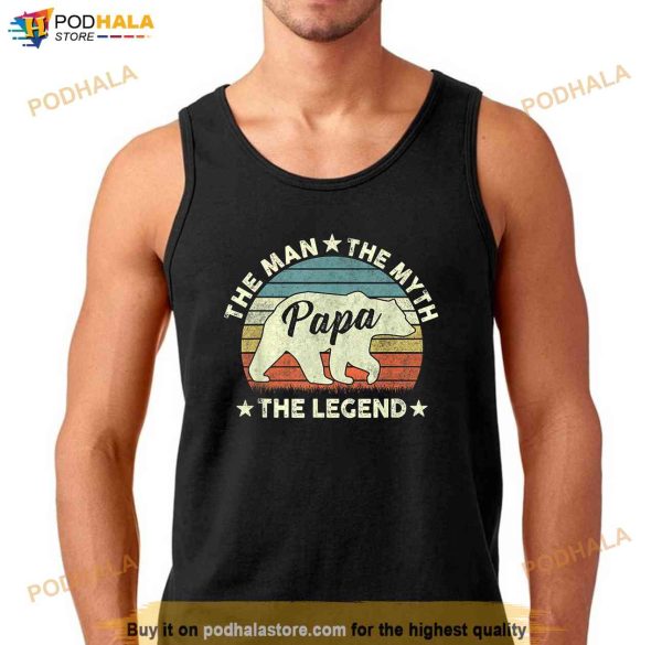 Papa Bear Shirt Gift For Fathers Day The Man Myth Legend Shirt