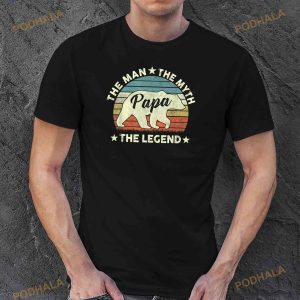 Papa Bear Shirt Gift For Fathers Day The Man Myth Legend Shirt 3