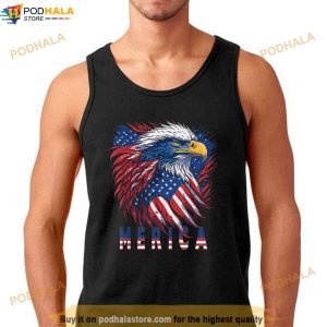 Patriotic Eagle Mullet 4th Of July USA American Flag Merica Shirt