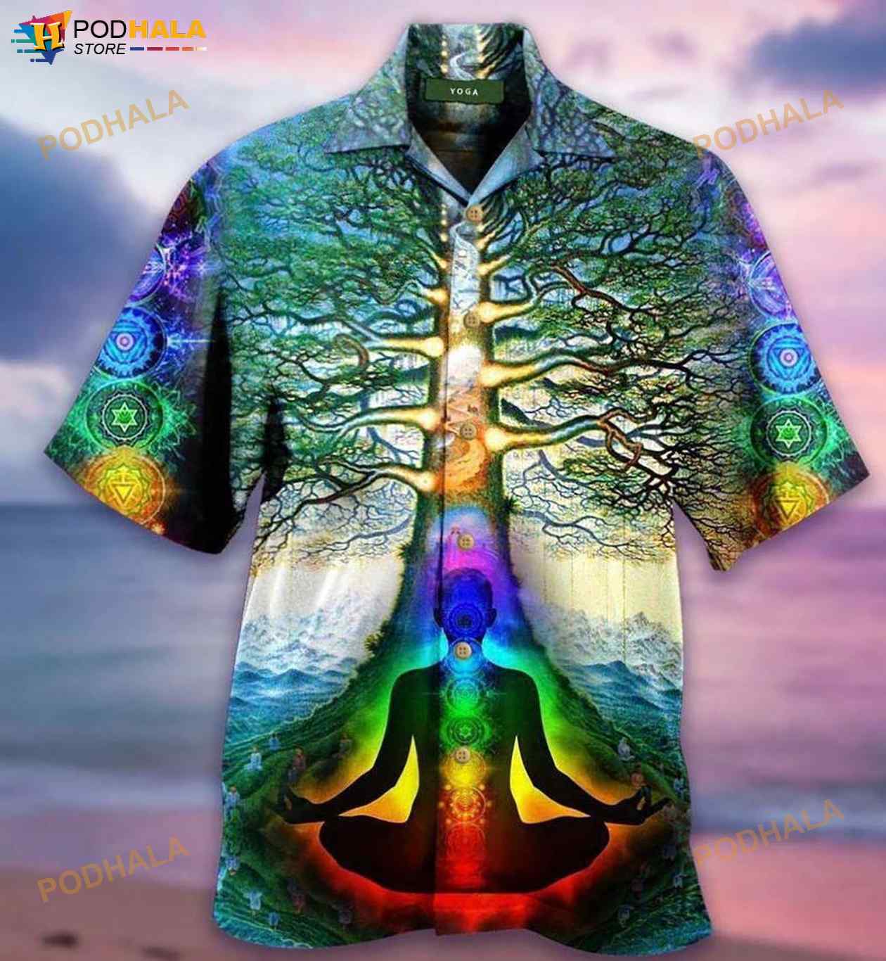 Peace Comes From Inside Yoga Tree Of Life 3D Funny Hawaiian Shirt Peace Comes From Inside Yoga Tree Of Life 3D Funny Hawaiian Shirt