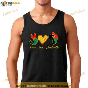Peace Love Juneteenth Pride Black Girl Black Queen King Shirt