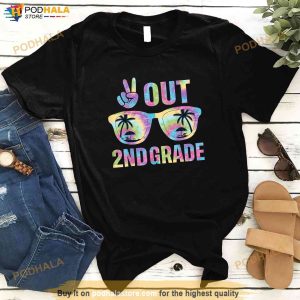 Peace Out 2nd Grade shirt Last Day Of School 2nd Tie Dye Shirt