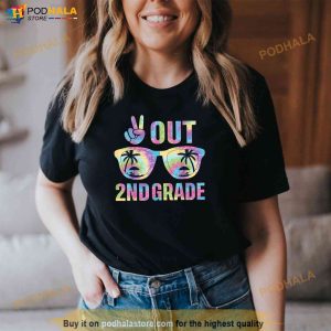 Peace Out 2nd Grade Shirt Last Day Of School 2nd Tie Dye Shirt 2