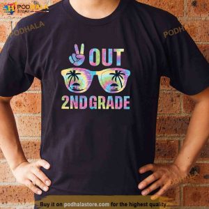 Peace Out 2nd Grade Shirt Last Day Of School 2nd Tie Dye Shirt 3