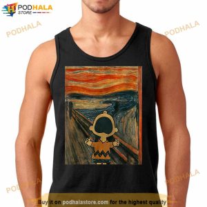 Peanuts Charlie Brown Scream Artsy T Shirt 3