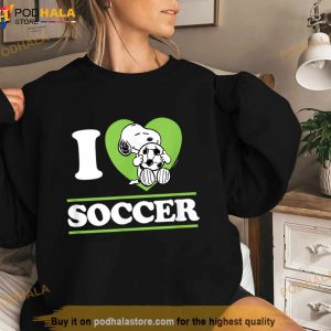 Peanuts Snoopy I Love Soccer Shirt 3