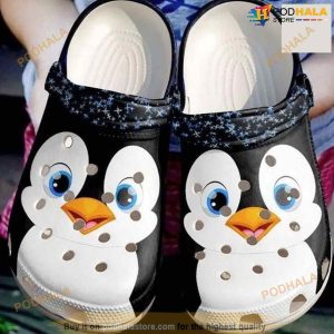 Penguin Cute Pattern Clog Slippers, Crocs Clog Shoes For Men Women